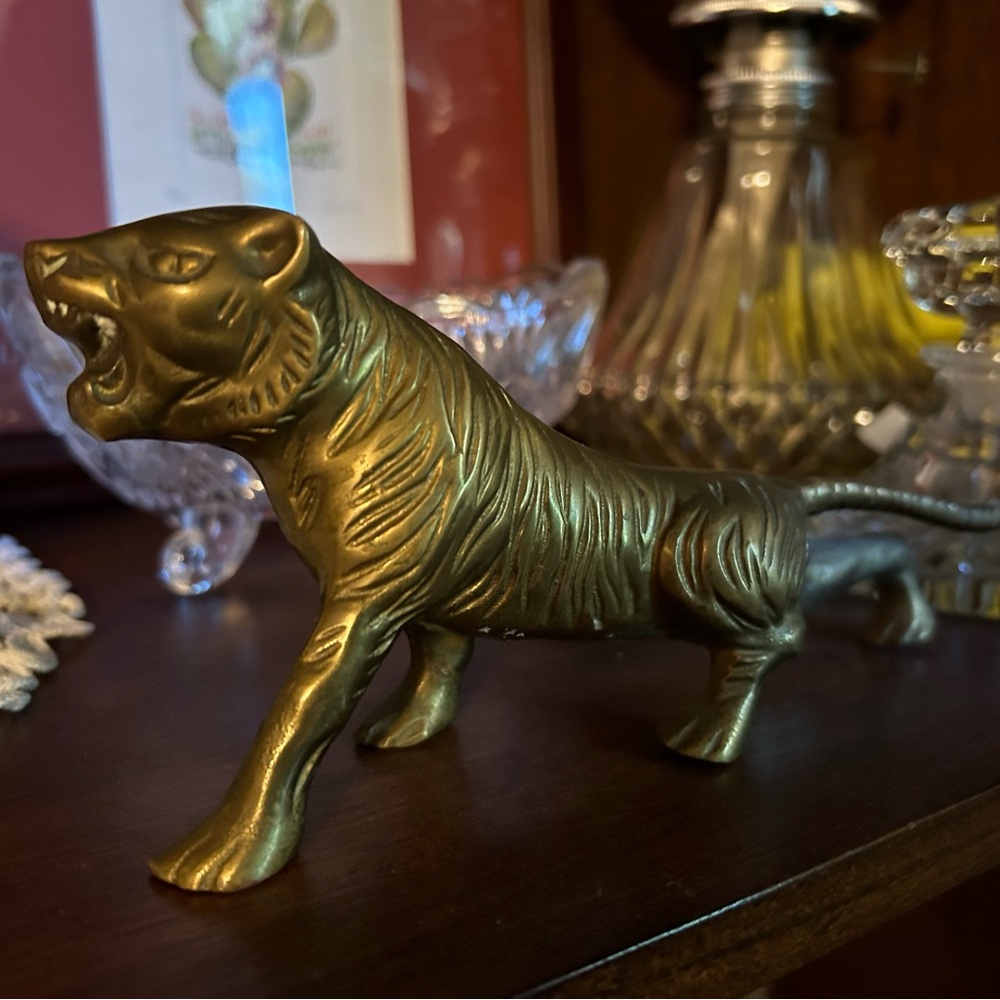 Vintage Brass Tiger